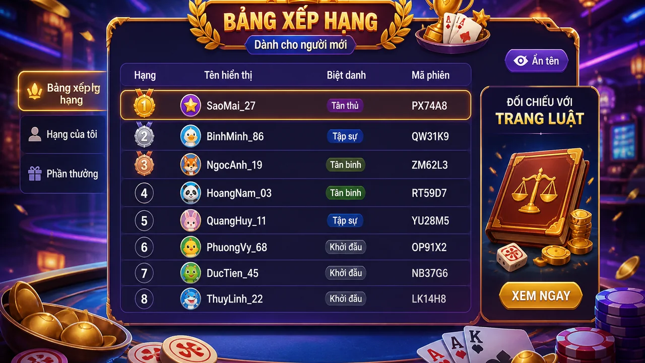 Ai nhìn thấy gì trên bảng xếp hạng bàn? Kiểm tra quyền riêng tư tại fly88