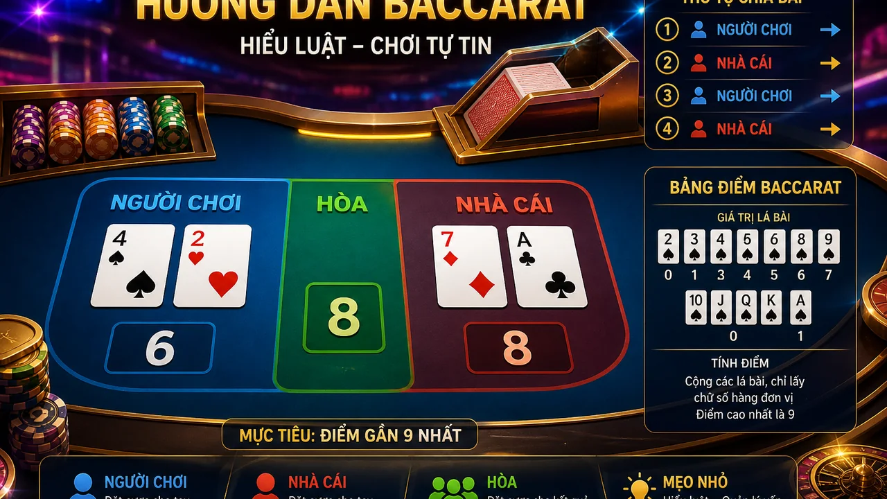 Đọc một ván bài trực quan: luật baccarat cơ bản fly88 cho người mới